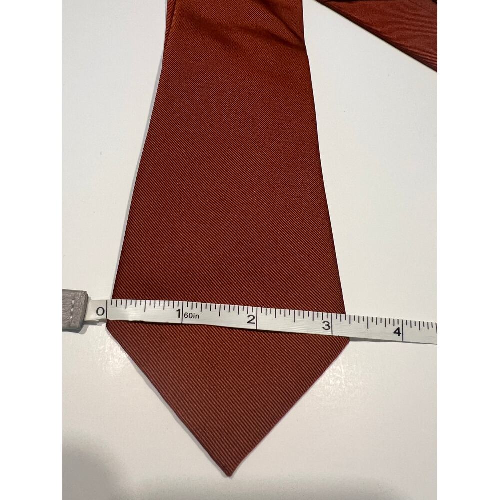 Zareh Vintage 100% Silk Men’s Necktie Copper Gold JL - Picture 7 of 10